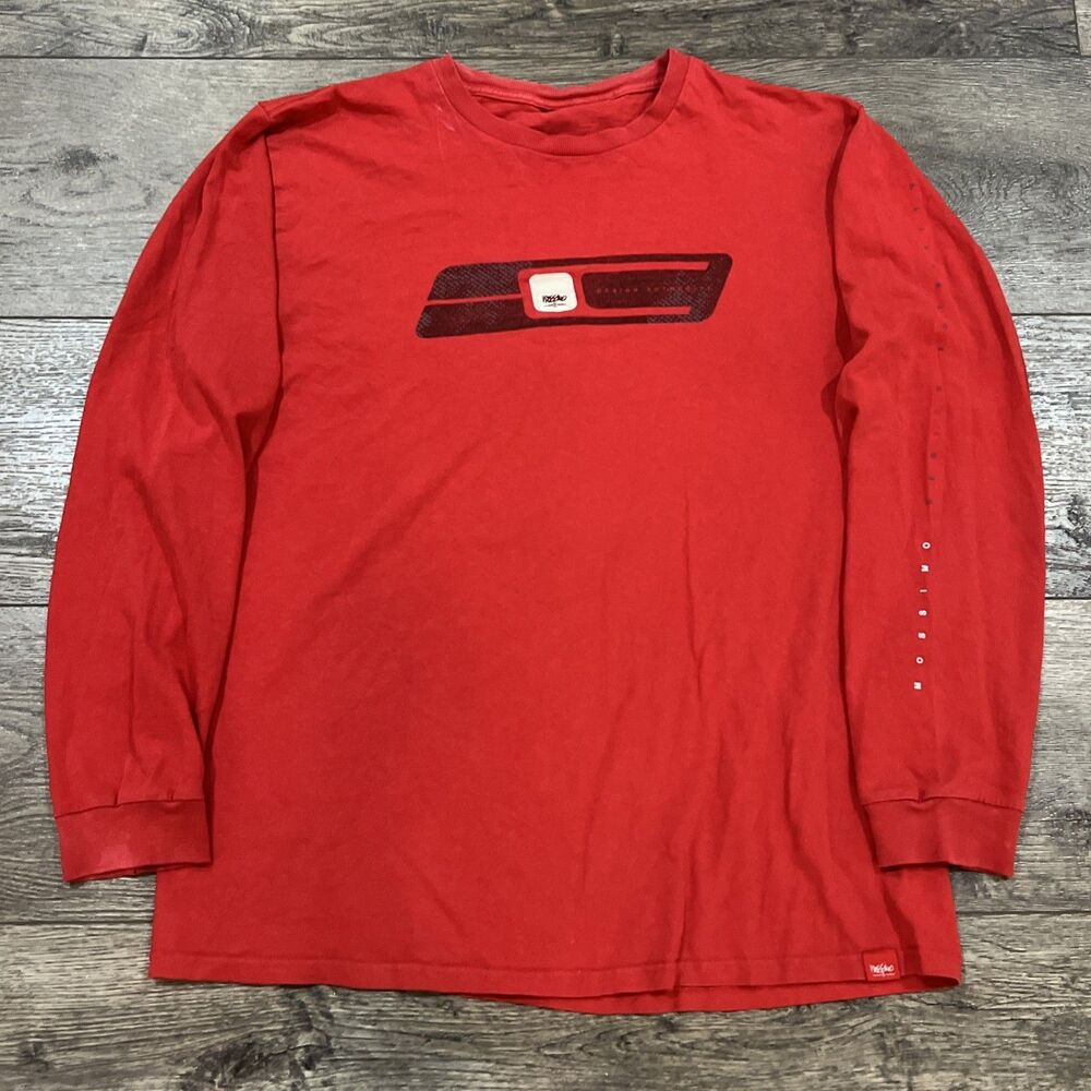 Vintage 90s Mossimo Long Sleeve T Shirt Mens M Red Surf Skate Streetwear Logo
